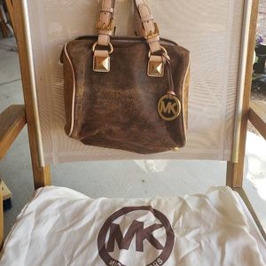 Michael Kora brown cloth purse